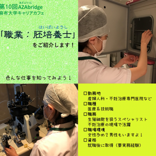 10月29日（日）第10回AZAbridge麻布大学キャリアカフェを開催します