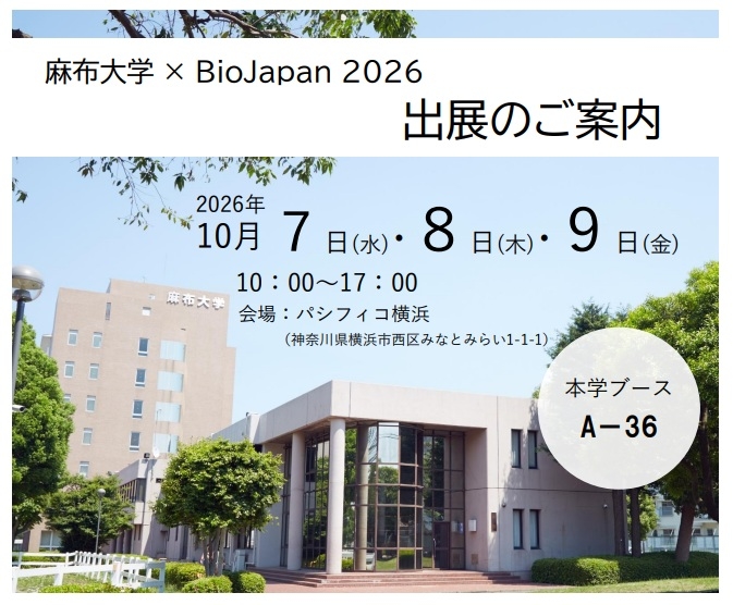 「BioJapan 2026」に出展・発表します